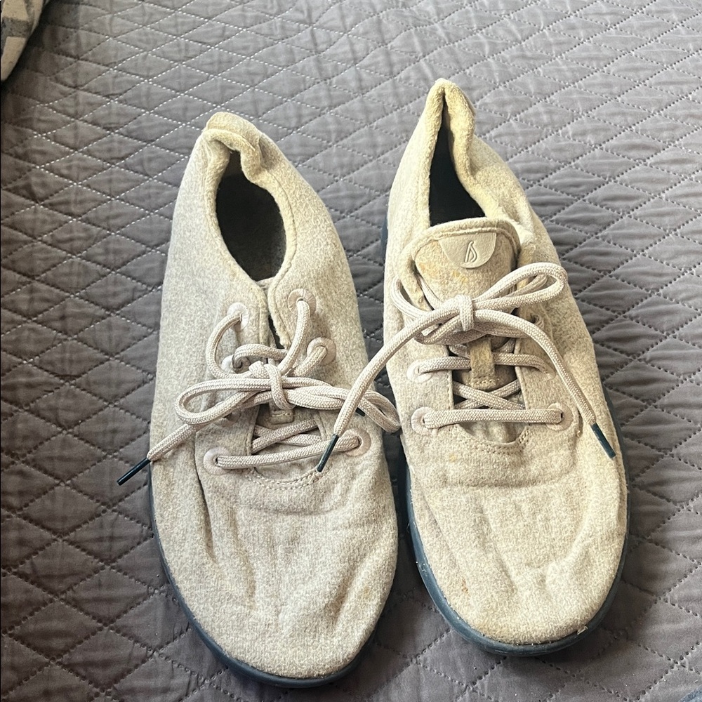 Allbirds Men's Tan Slippers with Gray Soles